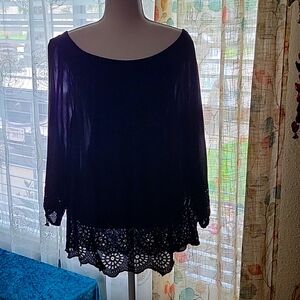 Lucky Brand Top with beautiful cutouts.